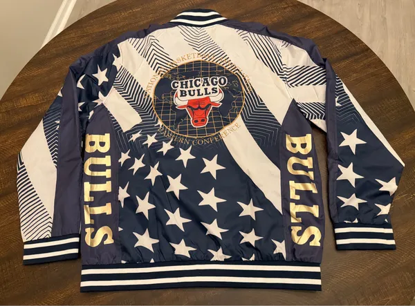 Chicago Bulls Basketball Throwback Jacket NBA Size XXL Windbreaker - Image 11