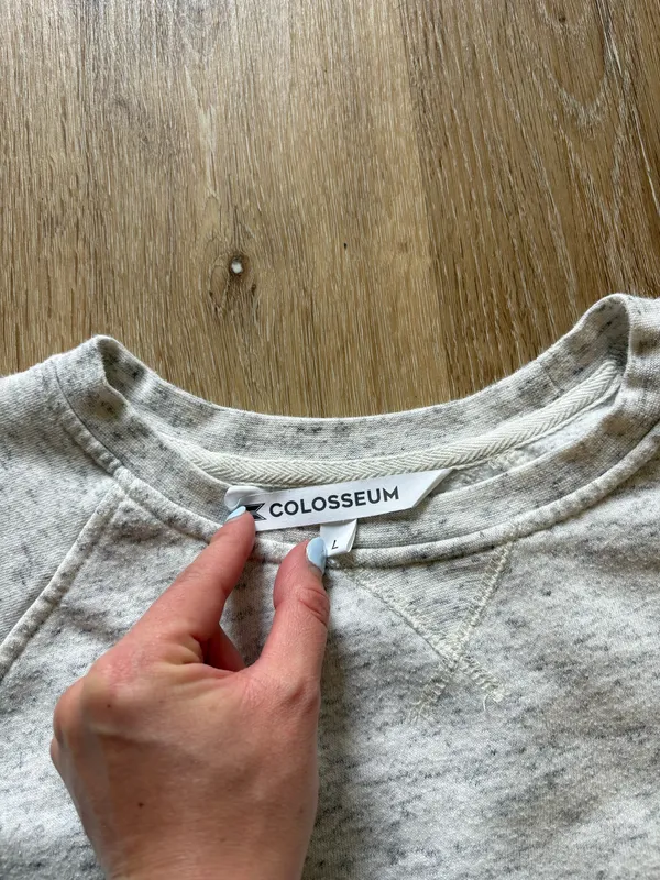 Colosseum Light Grey Cropped Crewneck Sweatshirt - Image 5