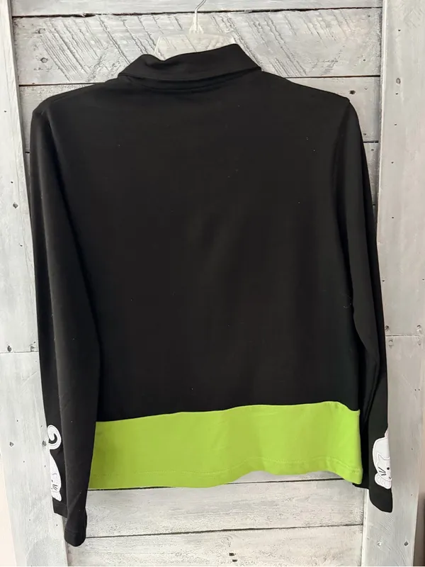 Vintage 90s Onque Casuals Halloween Cardigan Jacket NWT Cat Haunted House - Image 10