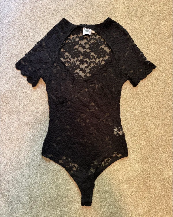 Princess Polly Giallo Cutout Lace Black Bodysuit - Image 4