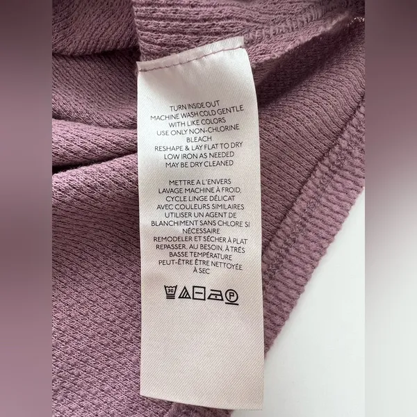 Free People Hazy Heart Thermal Off The Shoulder Sweater Mauve Long Sleeves XS - Image 5