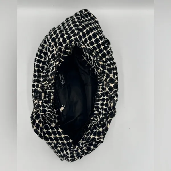 Giannini Black & White Grid Pattern “Dumpling” Handbag - Image 6