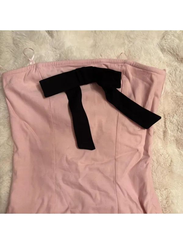 Sabrina Carpenter coded dress w black bow Pink Size M - Image 3