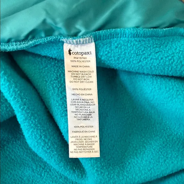 Cotopaxi womens size small Blue Fleece full zip classic Jacket with Stripes EUC - Image 6