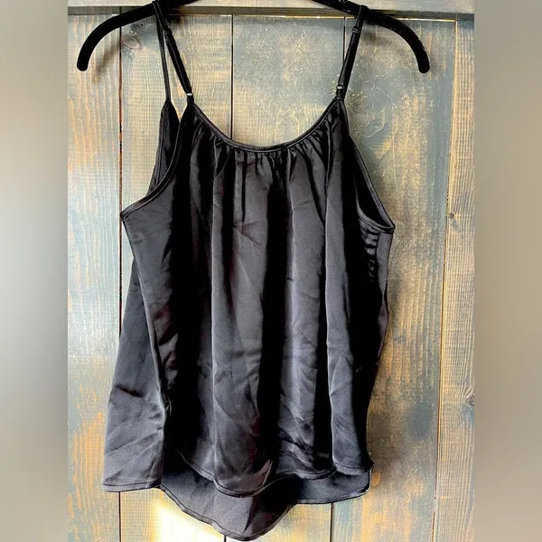 NWT Rachel Zoe Black‎ Satin Tank Top - Image 5