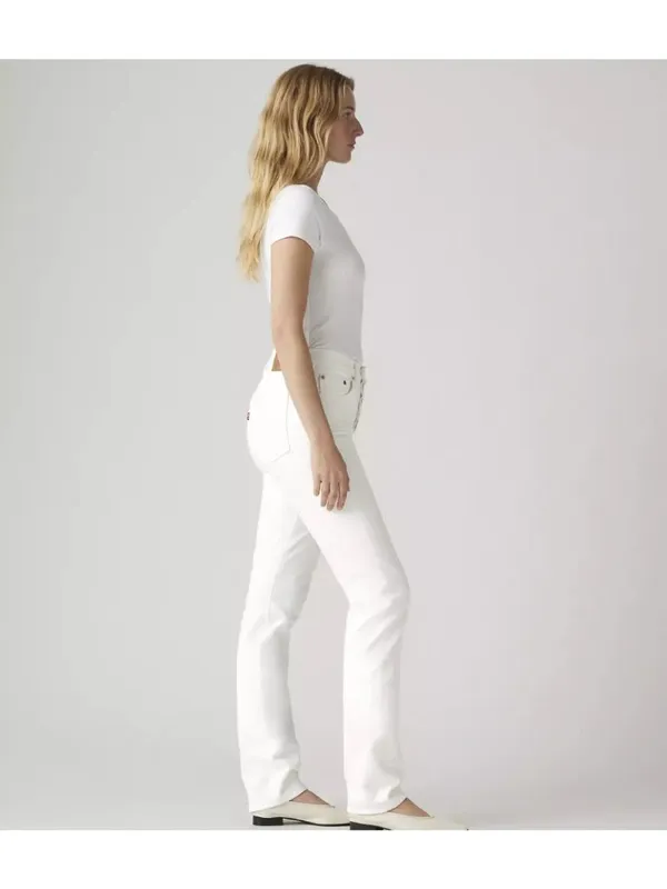 New Levi's Premium 28x30 501 Original Fit Women Jeans Blank Slate White - Image 4
