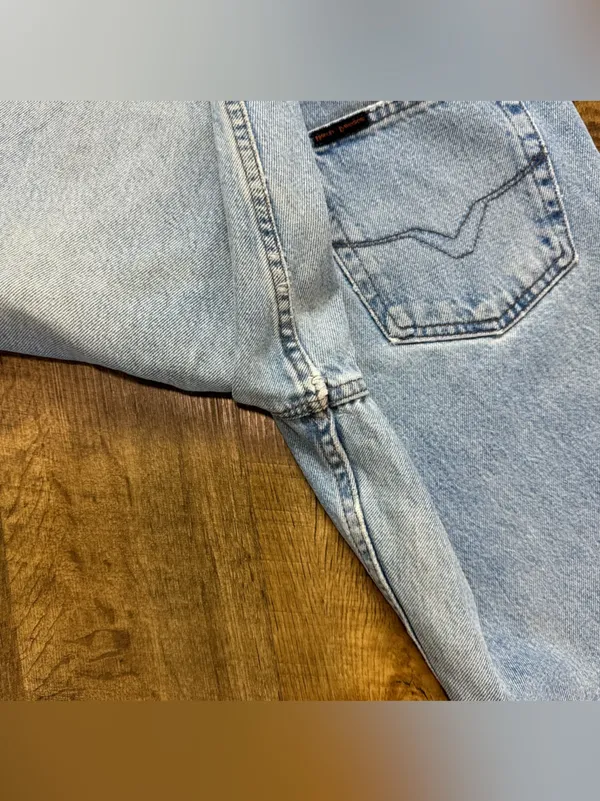 Vtg Y2K Harley-Davidson Baggy Cut Off Jorts Distressed Denim Jean Shorts Sz 31 - Image 15