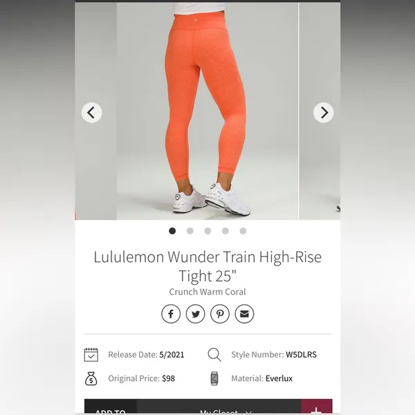 Lululemon Wunder Train High-Rise Tight 25" - Image 9