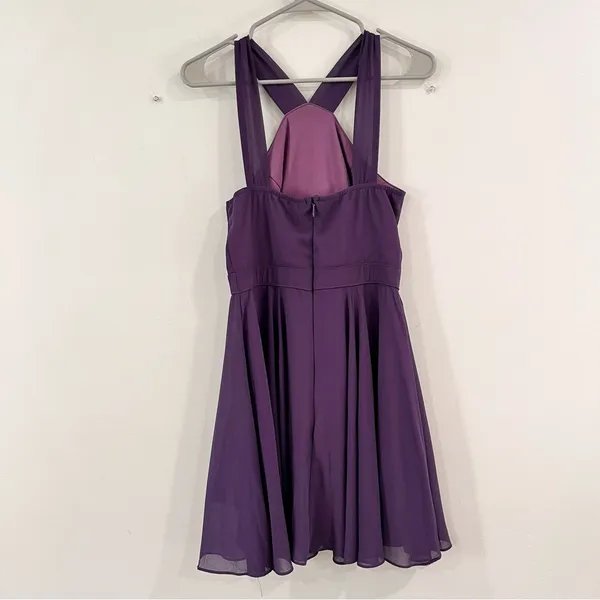 Lulus‎ Forevermore Dusty Purple Halter Sleeveless Skater Dress SMALL - Image 7