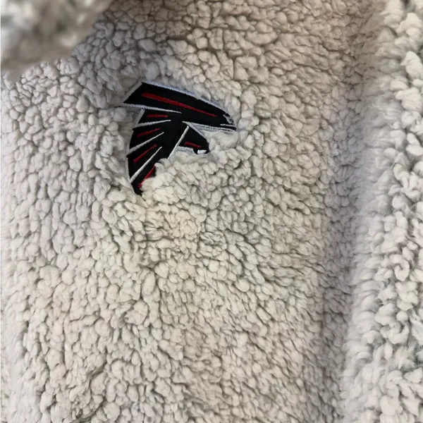 NFL Women's Size Large Atlanta‎ Falcons Sherpa Quarter-Zip Pullover Jacket Nwt - Image 2