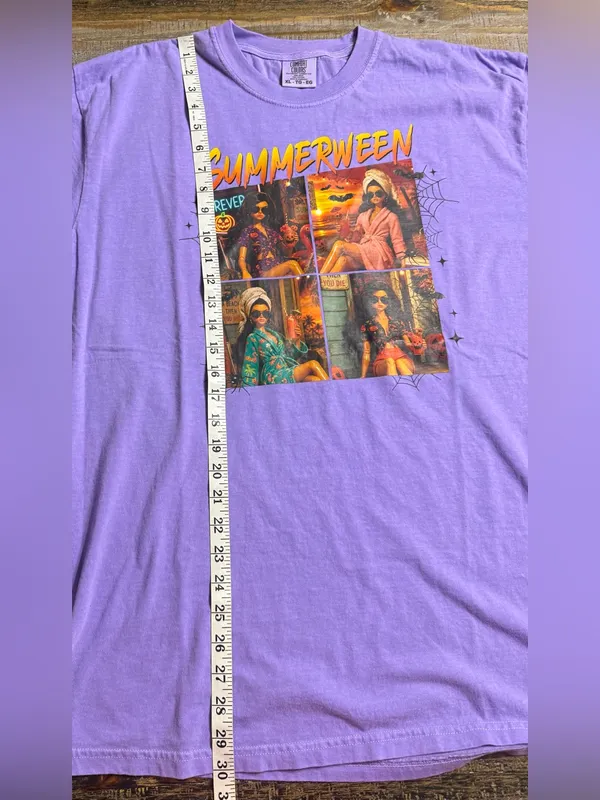 Comfort Colors Violet 'Summerween' Graphic Short Sleeve Tee - Image 6
