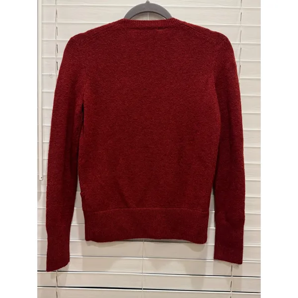 NEW Madewell Wrap Sweater Women XXS Red Surplice Wool Alpaca Blend H6985 Classic - Image 5