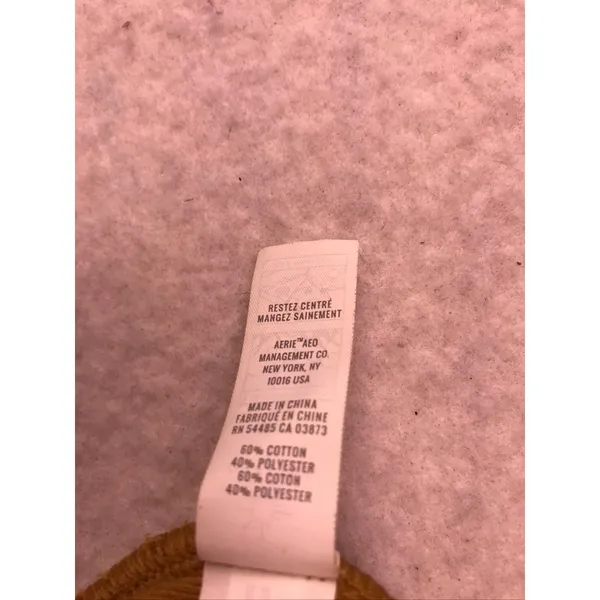 OFFLINE by Aerie Jumpsuit Women XS Brown Terry Cloth Wide Leg Loungewear - Image 9