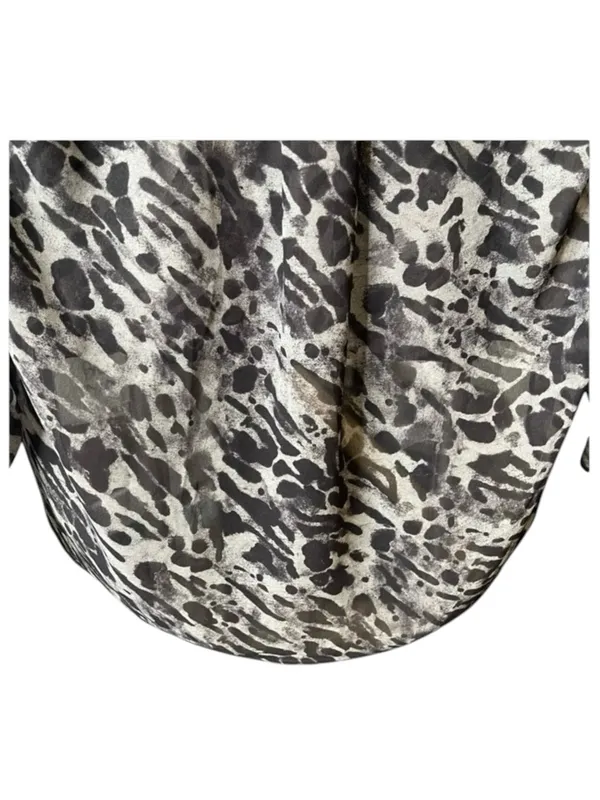 new All Saints ✽ Penny Ambient Chiffon Surplice Top ✽ Grey Leopard Print ✽ S - Image 13