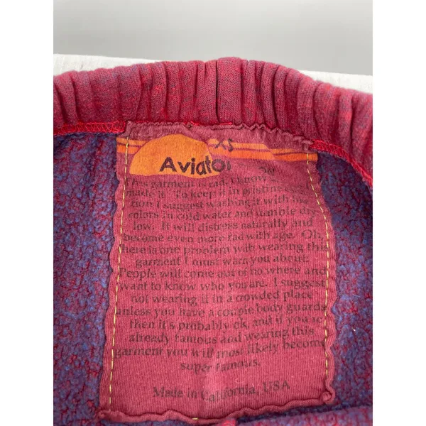 Aviator Nation Jogger Sweatpants Brick Red Maroon 5 Stripe Retro Sweats Size XS - Image 7