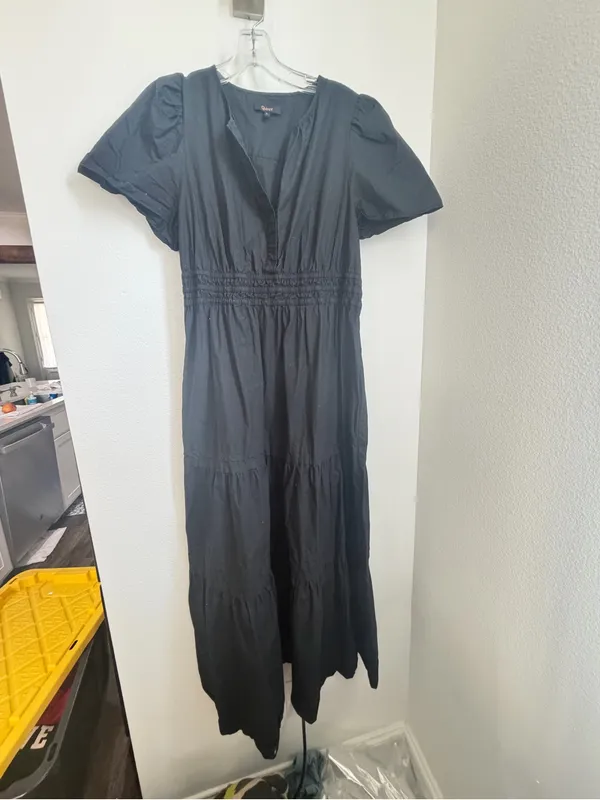 Quince 100% Organic Cotton Poplin Tiered Maxi Dress - Image 5
