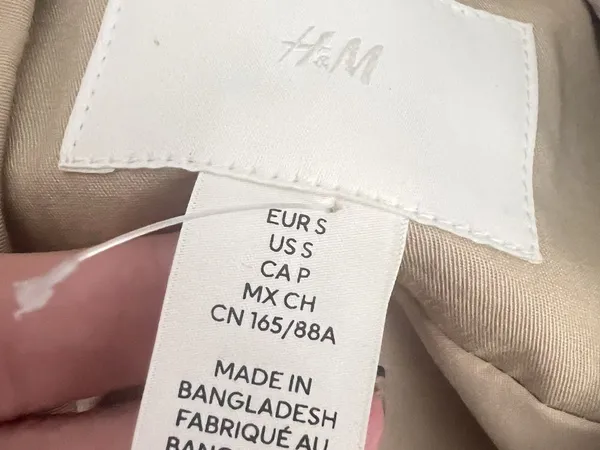 NEW H&M Sleeveless Trench Coat Layering Dress Tan Khaki Womens SMALL Belted - Image 8