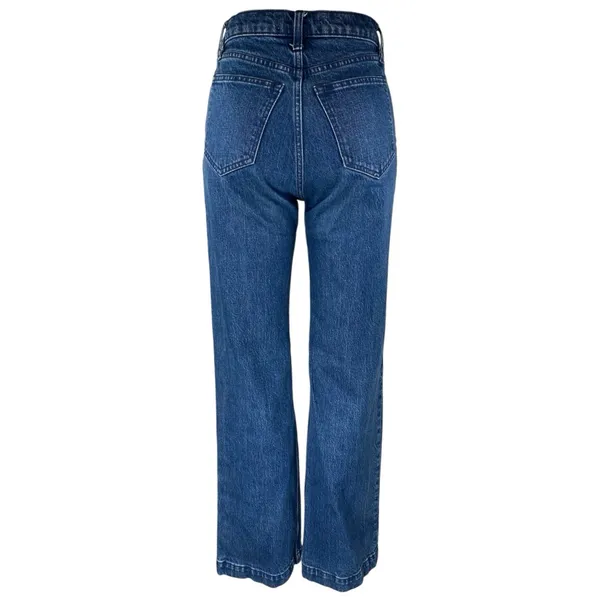 Abercrombie & Fitch 90s Relaxed Blue Wide leg High Waist Denim Jeans Pants Sz 24 - Image 3