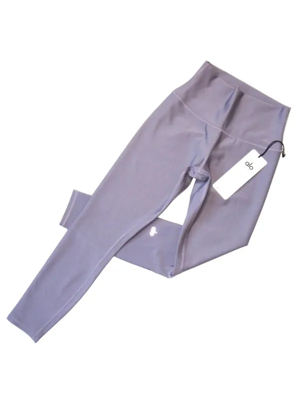 NWT Alo Yoga 7/8 High-Waist Airlift Legging in Lavender Smoke Stretch Workout S - Image 2