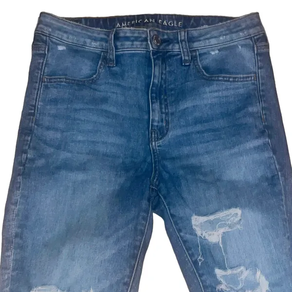 American Eagle Super High Rise Destroyed Crop Jegging - Image 3