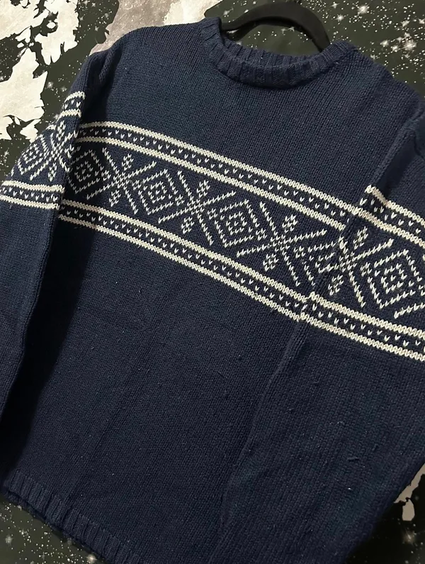 Aeropostale Geometric Nordic Fair Isle Knit Sweater - Image 2