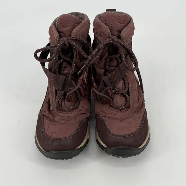 Chaco Women's JCH107470 Burgundy Brown Quilted Winter Snow Boots Size‎ 8 - Image 2