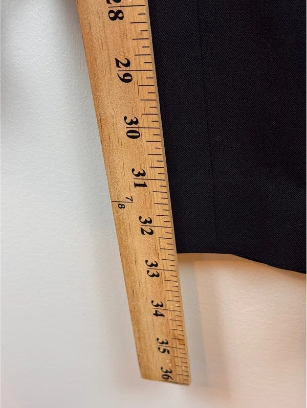 Lafayette 148 New York Black Virgin Wool Stretch Straight Leg Pants Size 14 - Image 13