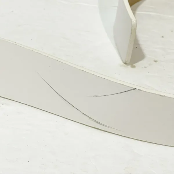 Michael Kors Size‎ Large White Silver Grommet Faux Leather Belt - Image 5