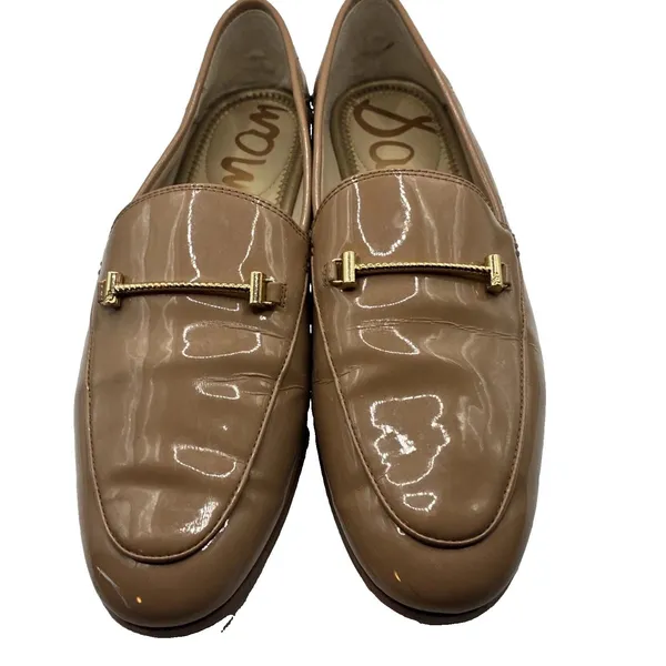 Sam Edelman Women’s Lior Loafers Tan Rosa Blush Patent Leather Size 9 - Image 5