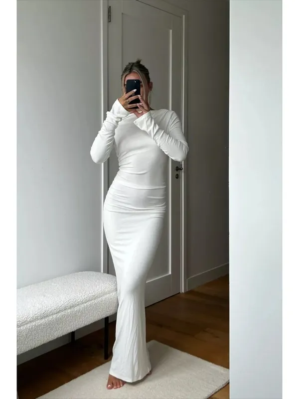SNDYS Reyna Maxi Dress in White Medium New Womens Long Gown - Image 9