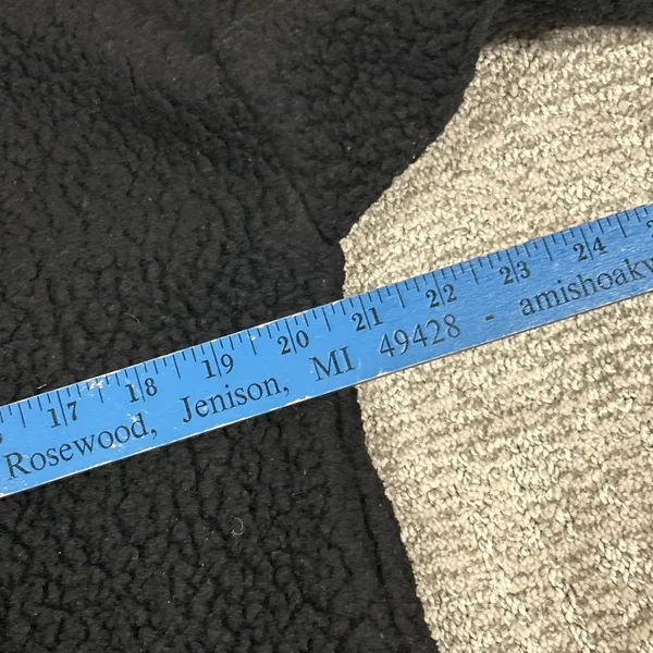 J Crew Womens Small Snap Collar Sherpa Black Sweatshirt Polartec Fleece Pockets - Image 7