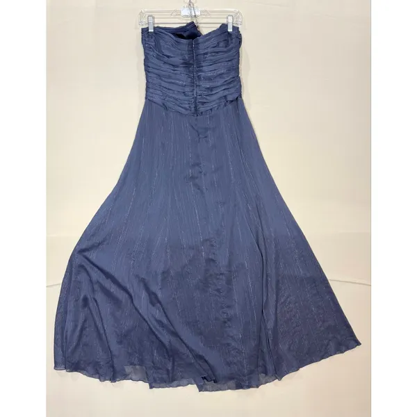 Likely Runa Halter Maxi Gown Night Blue Metallic formal Prom Size 8 - Image 6