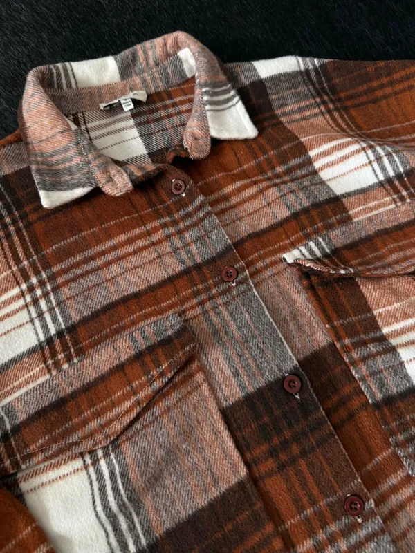 ACOA Boutique Button Up Jacket Brown - Image 2