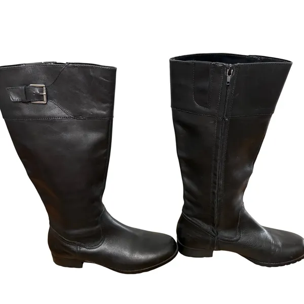 Lauren Ralph Lauren Boots Women 8.5B Sigrid Tall Riding Black Leather Equestrian - Image 7