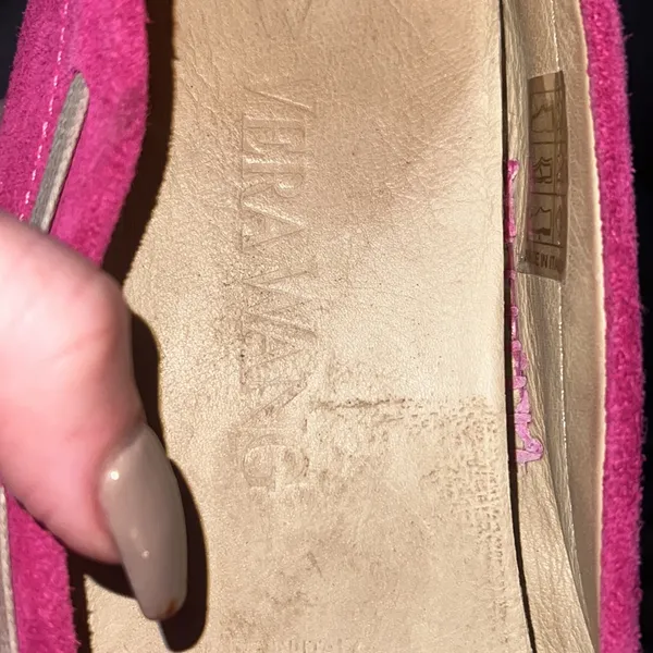 Vera Wang fuschia pink suede loafers - Image 5