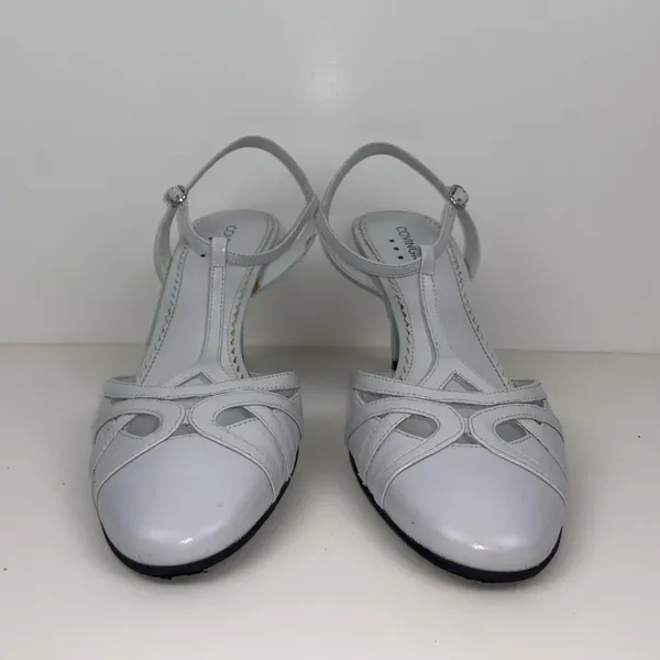 Heels 3 inches Light Blueish Gray Covington Size 8 - Image 2