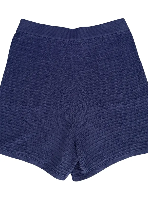 Free People Beach Blue Carter Ribbed Knit V Neck Sweater Shorts Coop Set Large - Image 9