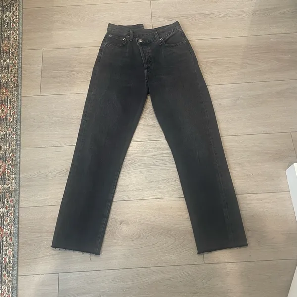 AGOLDE Black Criss Cross Jeans Size 23 - Image 10