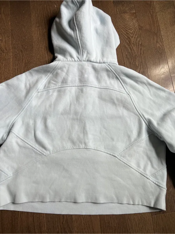 Lululemon Scuba Light Blue Half-Zip Hooded Pullover size M/L - Image 6