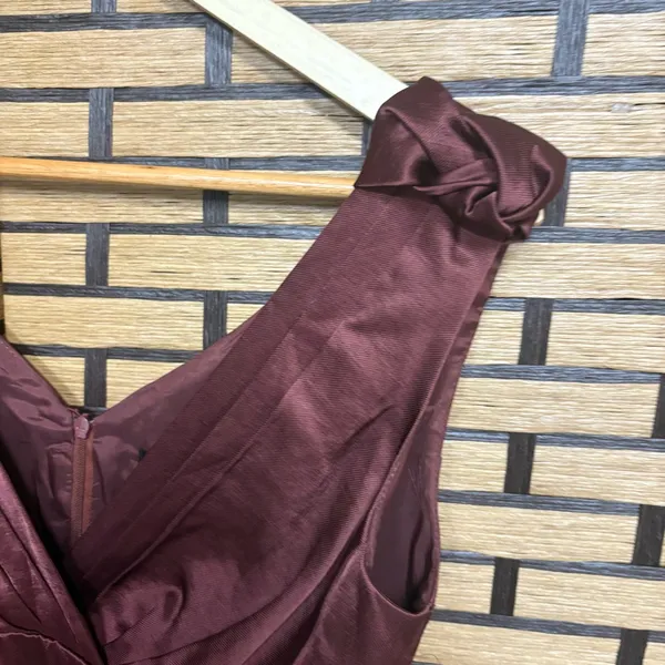 Nanette Lepore Brown Satin Dress Size‎ 4 - Image 4