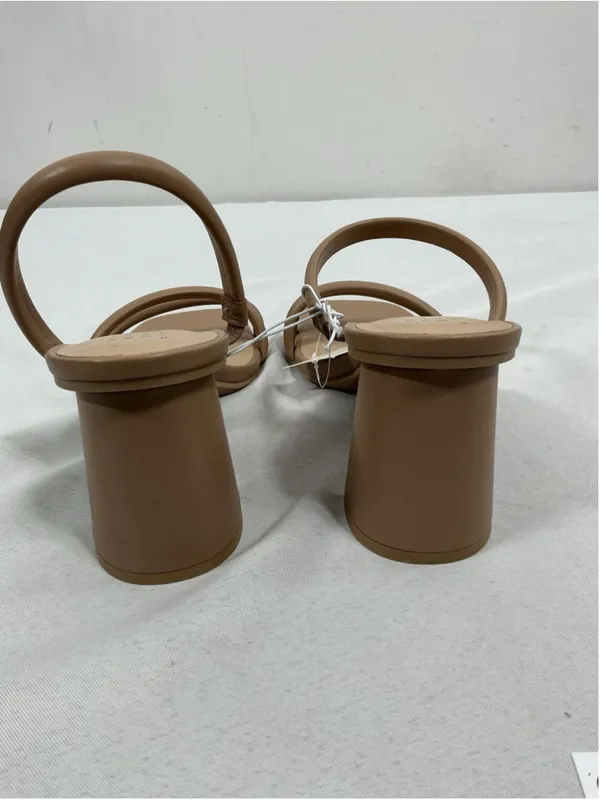 Womans New A New Day Stacy Slip On Strappy Sandals Size 11 Nude Square Toe - Image 3