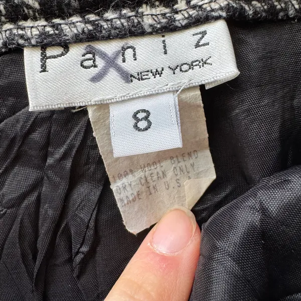 Vintage Paniz New York Plaid Wool Skirt - Image 4