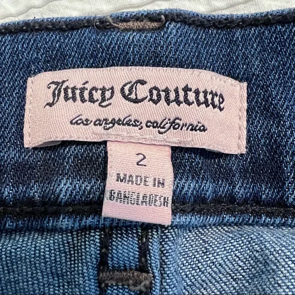 Juicy Couture jeans mid-rise frayed hem size 2 - Image 10