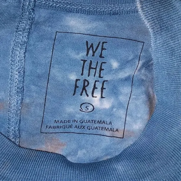 We The Free People Womens Long Sleeve Be Free‎ Tie Dye Shirt Small - Image 4