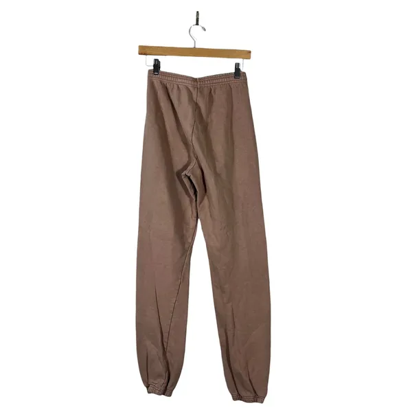 SKIMS Boyfriend Solid Sweatpants Brown Loungewear Elastic Waist Cuffs Size XS - Image 3