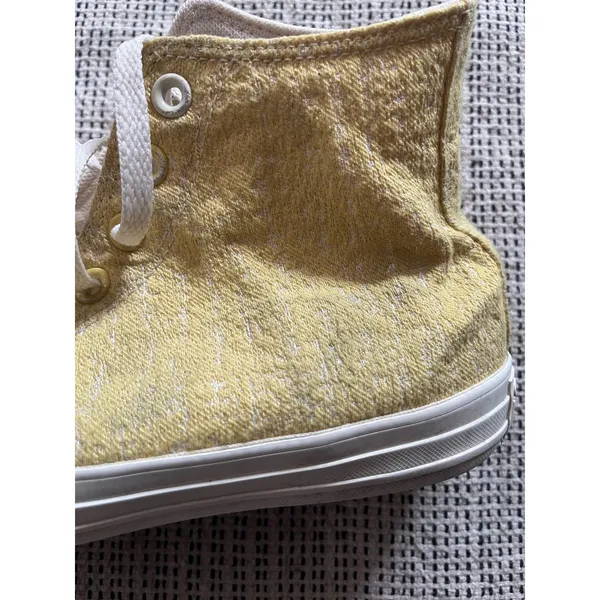 Converse hi tops hybrid texture jacquard yellow size 10 - Image 8