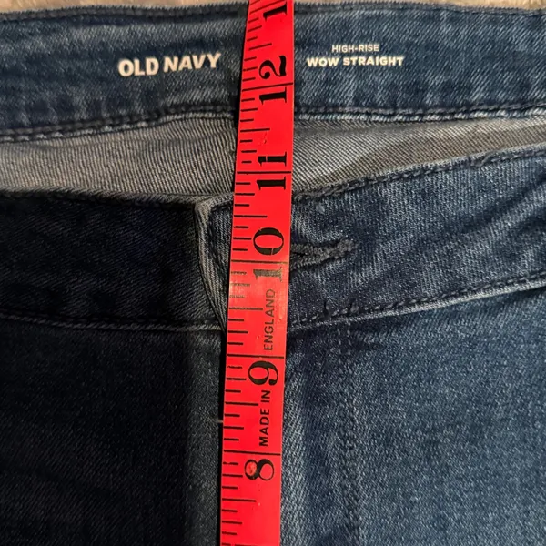 Old Navy High-Rise Wow Straight Jeans Womens 20 Medium Wash Blue Denim - Image 5
