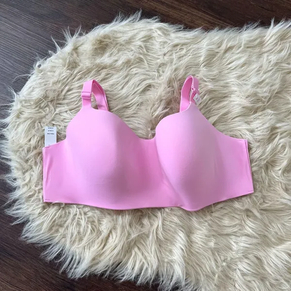 NWT Victoria's Secret PINK Marshmallow Lightly Lined Wireless Comfy Bra Pink XL - Image 4