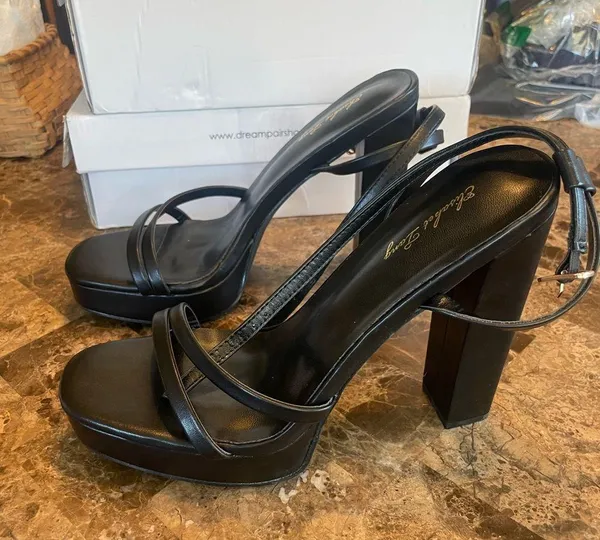 Women's Platform Heeled Sandals Sz 8.5 - Image 4