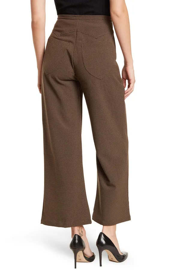 NWOT Plaid Wide Leg Trousers - Image 2